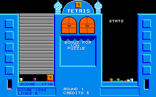 Tetris atari screenshot